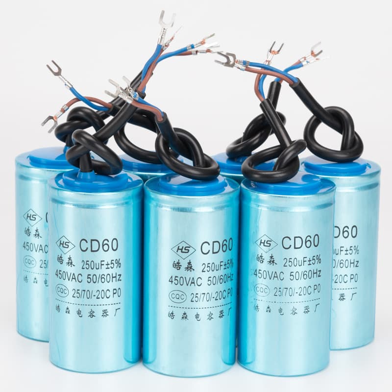 CD60 Motor Starting and Running Aluminum Shell Capacitor 450v250uf 300uf Capacitor 450v