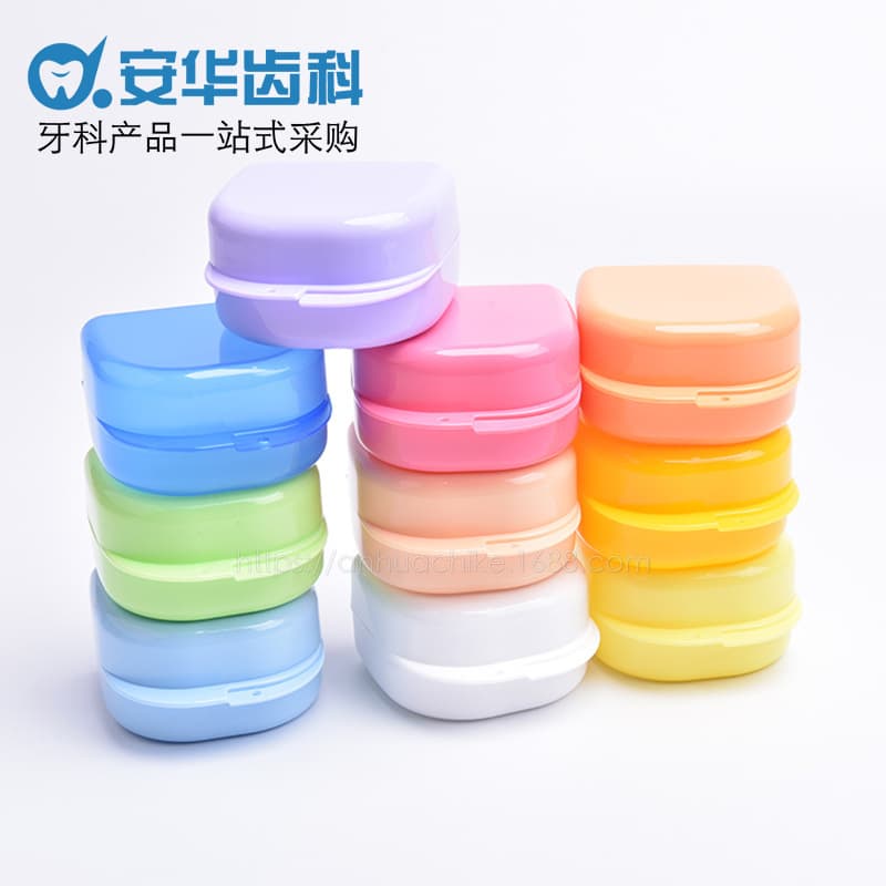Dental Retainer Denture Cleaning Storage Box, False Teeth Case, Cleaning Tray, Full Denture Box, Amazon