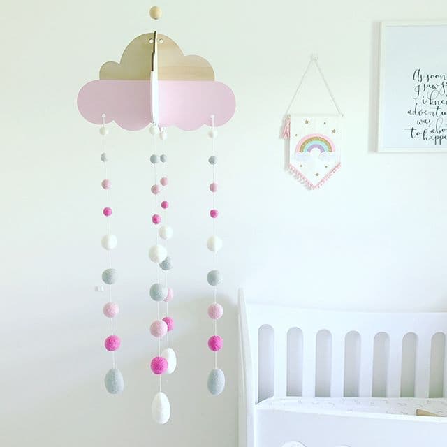 INS Cloud Wooden Ball Hanging Decoration, Children's Room Decor, Home Decoration, Studio Setup, Photo Background