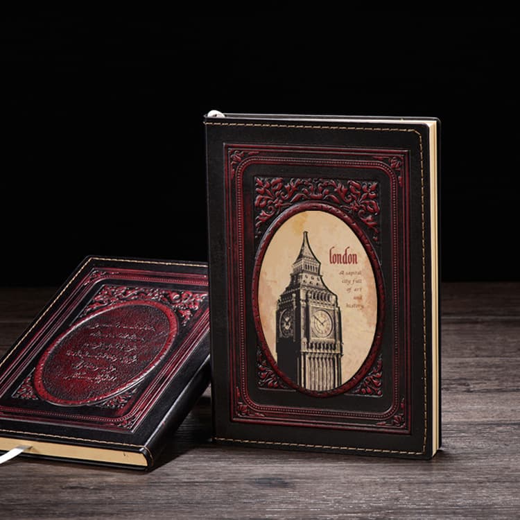 Big Ben Blank Inner Pages Architecture Notebook Cross-Border Supply Vintage European Hardcover Journal Sketchbook