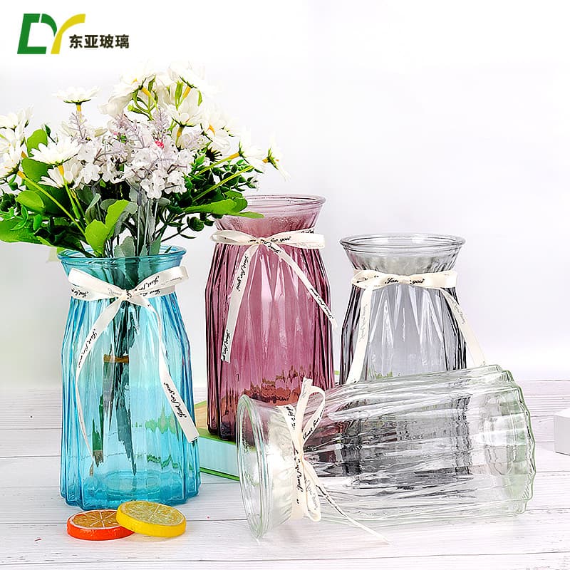 Simple ins origami vase colored glass vase fresh and simple decoration living room vase hydroponic vase ornaments