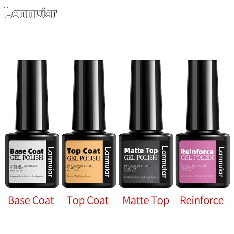Transparent Nail Gel Set Matte Finish No Wash Sealer with Base Oil And Top Coat Nail Strengthener Anti Lift Agent for Nails