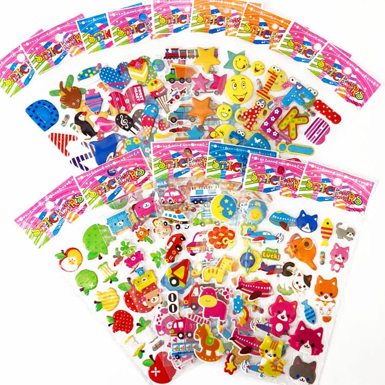 Cartoon Stickers for Kids, Kindergarten Reward Stickers, Bubble Stickers, Anime Stickers, Activity Gift, Small Gift