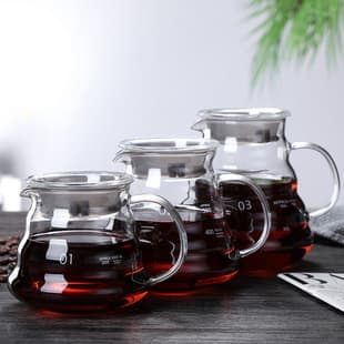 Factory Wholesale Glass Coffee Server Set with Filter Drip Coffee Server Mocha Cloud Pot Custom Logo Available