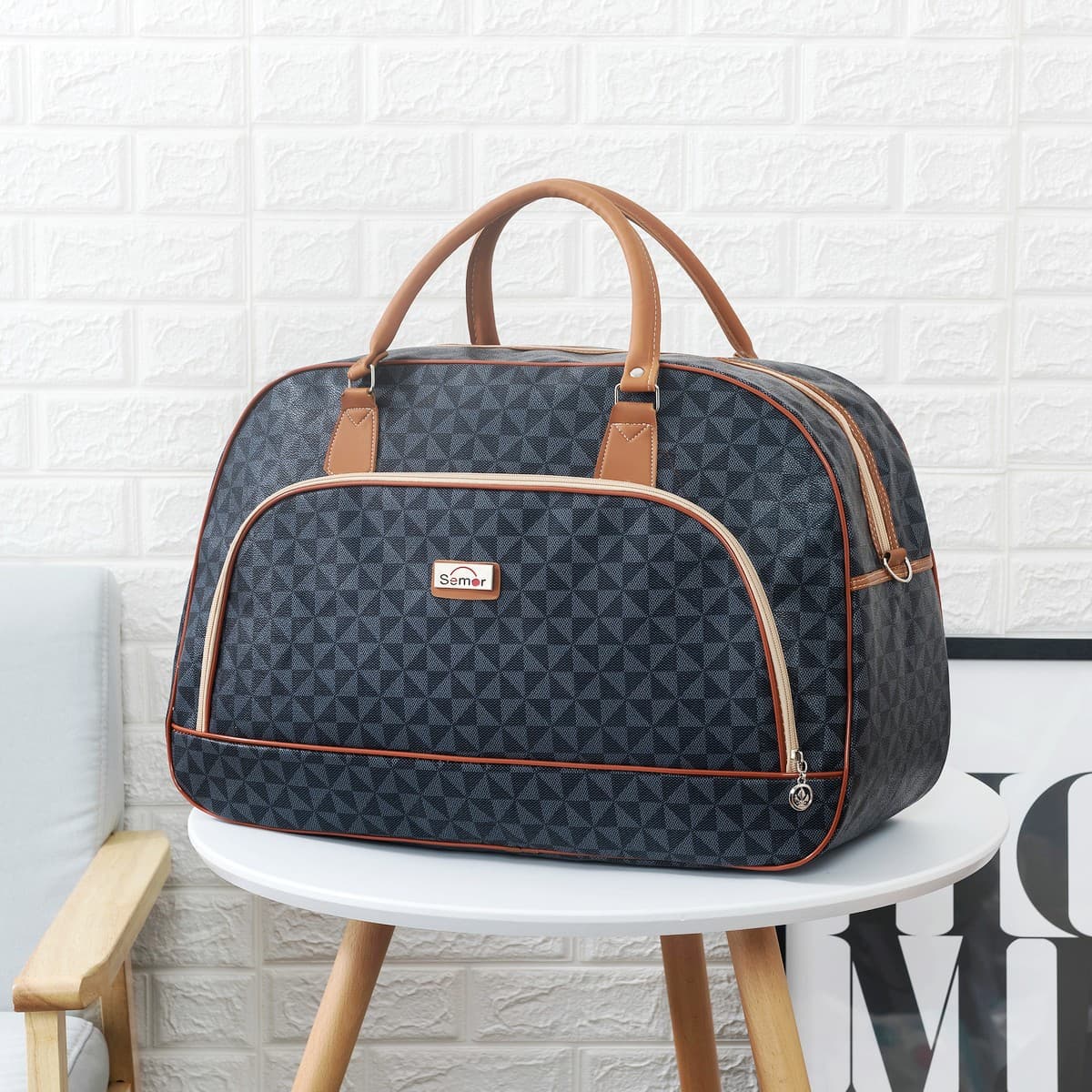 Factory Direct Handheld Travel Bag Duffle PU Gift Bag Waterproof Short Trip Shoulder Bag
