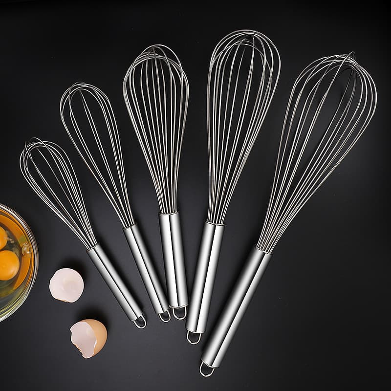 Island Qi Stainless Steel Manual Whisk, Modern Minimalist Baking Tool for Eggs and Cream, Factory Direct