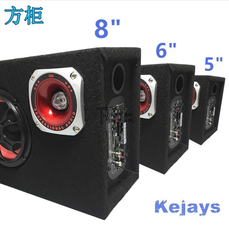 Square cabinet 568-inch speaker square dance audio wooden Bluetooth sound card subwoofer square car Bluetooth speaker