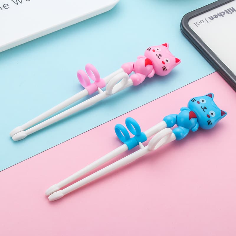 Portable Children's Training Chopsticks Baby Eating Meal Supplementary Food Feeding Auxiliary Cartoon Practice Chopsticks