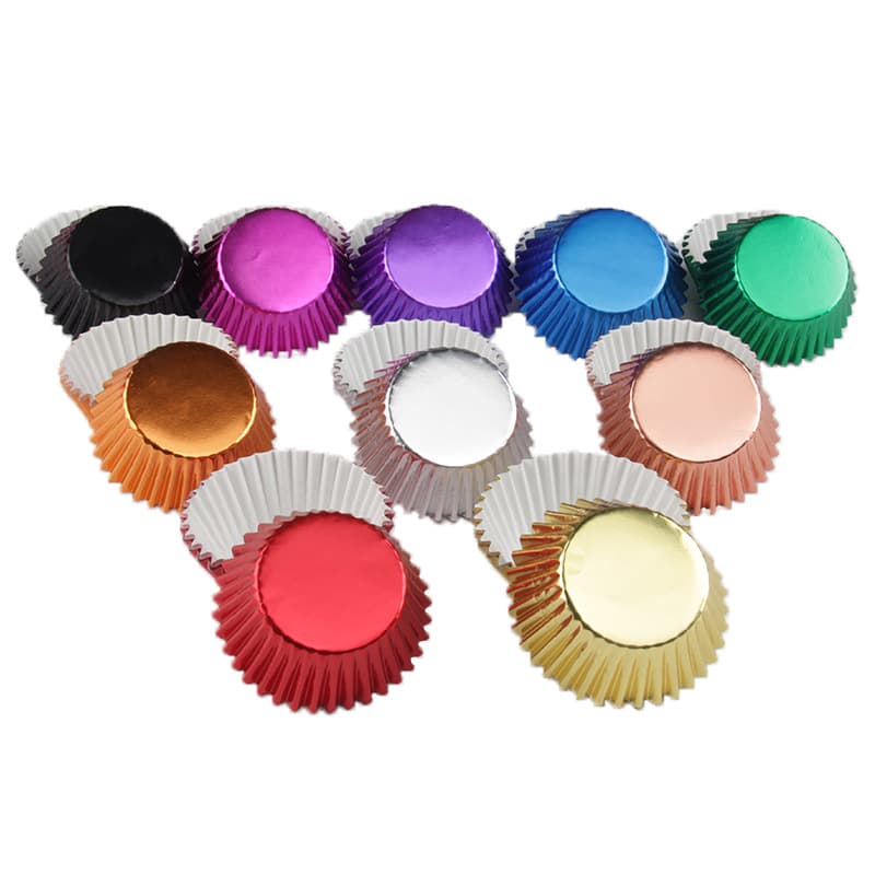 Solid Color Thickened Snow Mei Niang Cake Paper Holder, Aluminum Po Ma Fen Baking Paper Cup, 11cm PVC Boxed, 100-Pack Wholesale