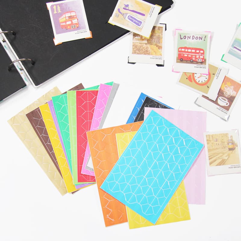 21 Styles Photo Corner Mounts Hdiy Album Accessories Self-Adhesive Corner Mounts Wholesale Factory Direct 102 Pieces