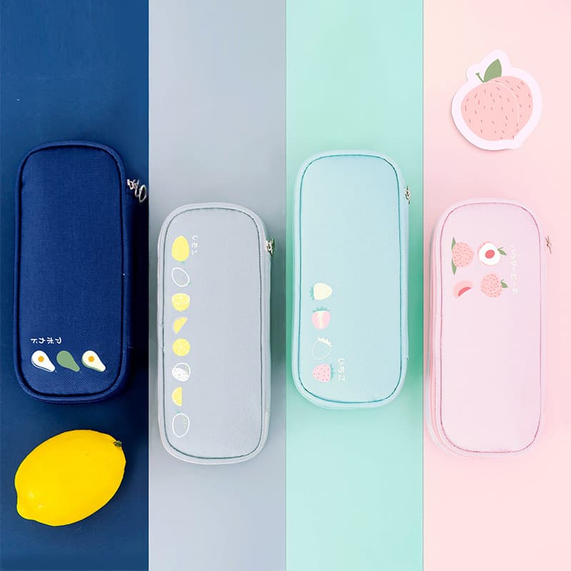 Simple Student Stationery Storage Creative Box Oxford Cloth Pencil Bag Large Capacity Pencil Case Advertising