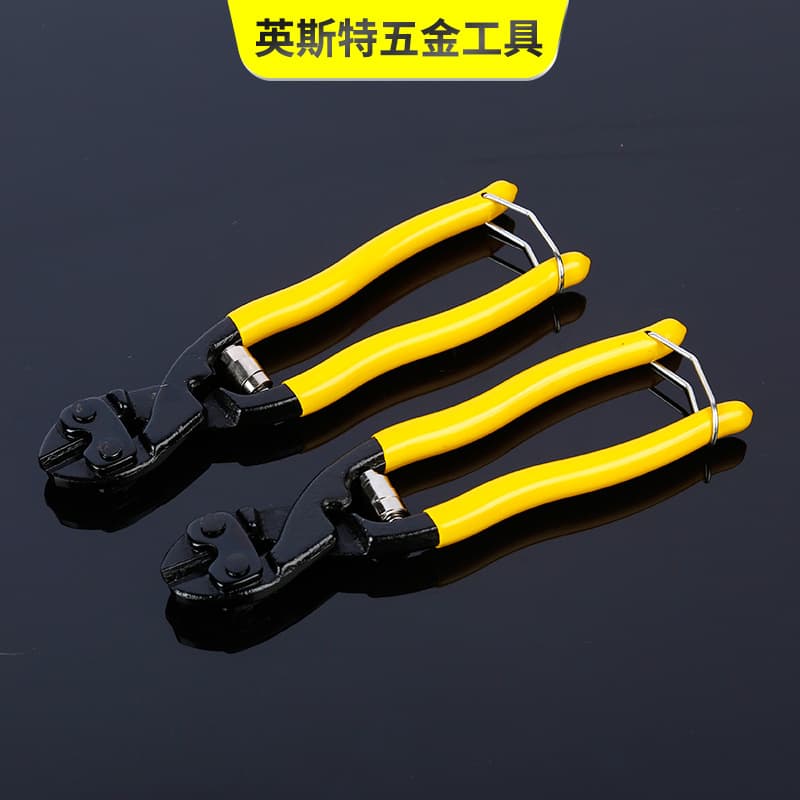 Manufacturer wholesale bolt cutters heavy-duty labor-saving mini steel cannon 8-inch wire electricians with plastic handle bolt cutters