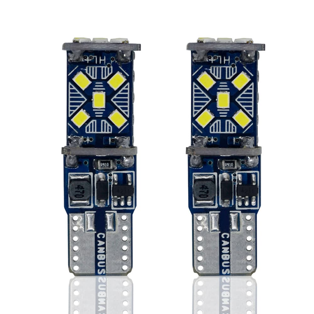 Polarized Led Car Lights T10 Wide Light 3020 15smd 5w5 Small Car Bulb Decoding Universal Vehicle Lamp Automotive Accessories