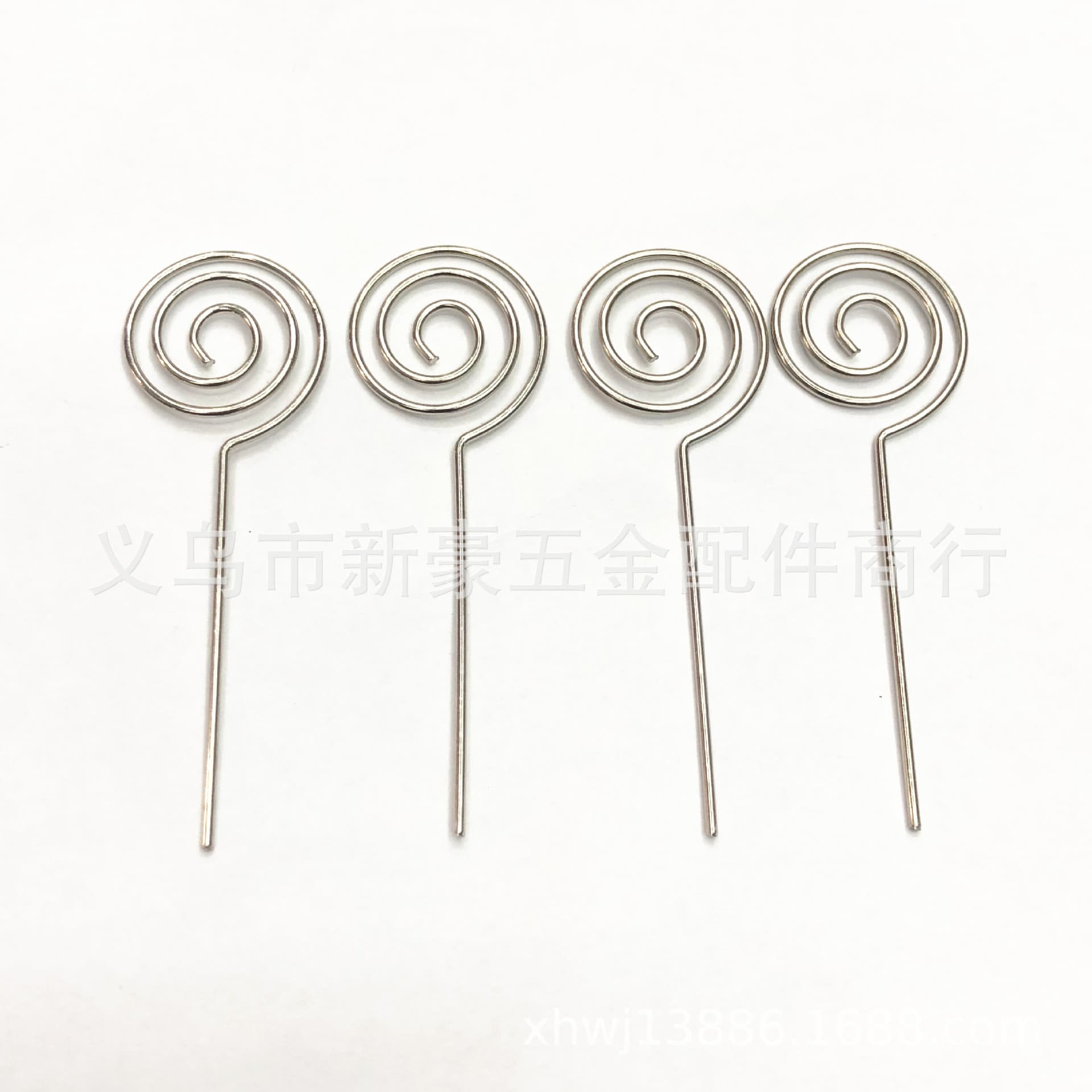 Office Business Card Organizer Clip, Stainless Steel Insert Card Holder, Creative Shaped Memo Clip, Lollipop-style Card Holder