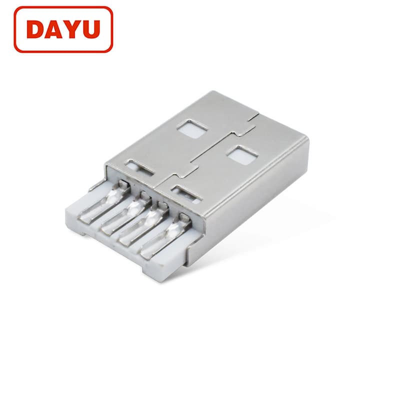 USB A male short body solder type AM short plug data cable connector