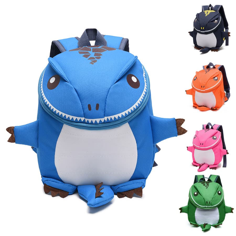 Cartoon Kids Backpack for Kindergarten Ages 2-5, Dinosaur Backpack for Boys and Girls, Trendy Parent-Child Travel Bag