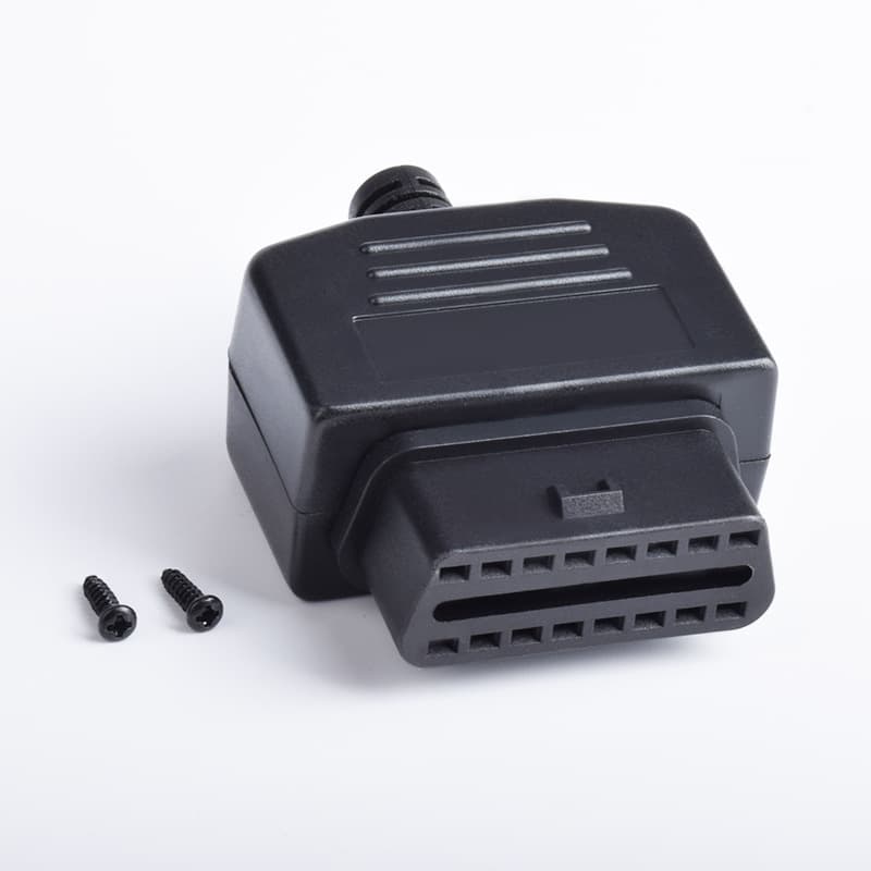 Automotive OBD2 female diagnostic interface OBD plug OBD2 shell-mounted rear outlet