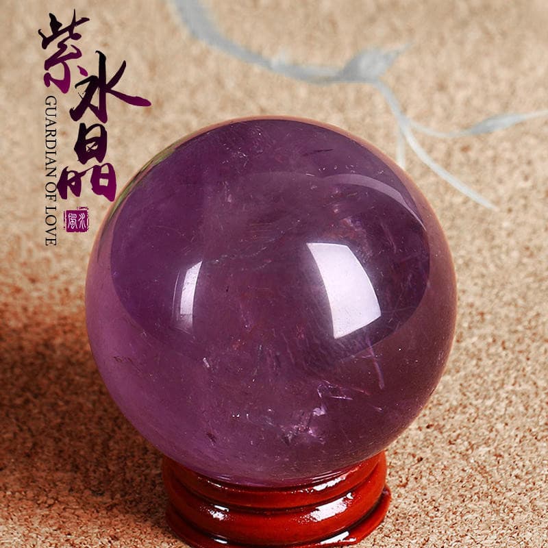 Natural Amethyst Crystal Ball Raw Stone Polished Crystal Ball - Opening Business Gift, Home Gift, Craft Seven-Star Array Ornament