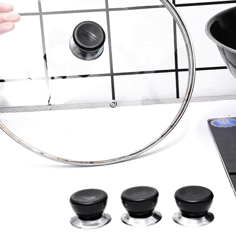 Stainless Steel Pot Lid Knob Top Bead Lid Cap One Yuan Two Yuan Stall Goods Pot Lid Handle Plastic Top Bead Wholesale