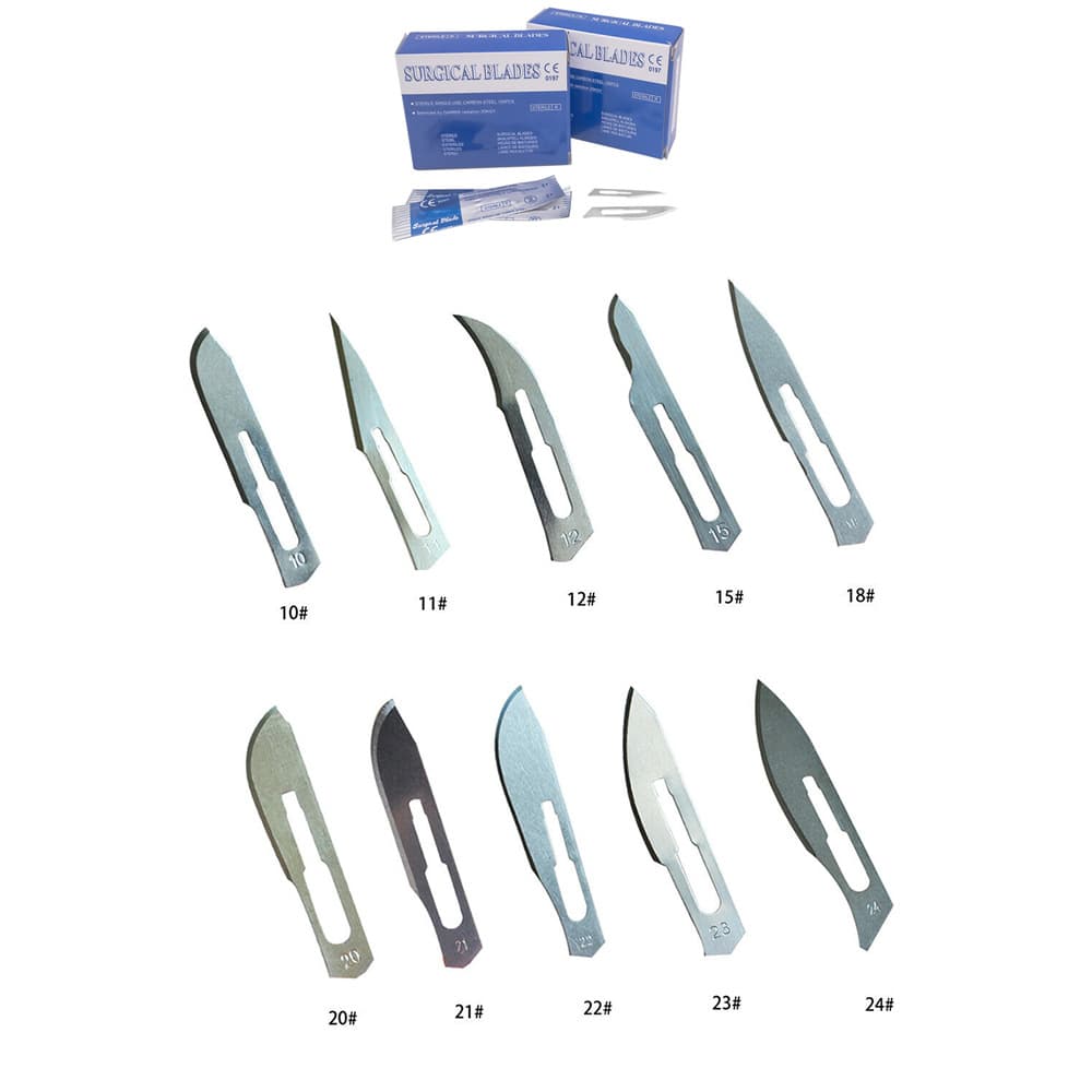Disposable sterile surgical blade carbon steel English carbon steel double eyelid engraving blade for non-domestic hospital use