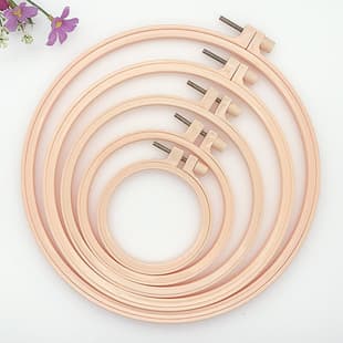 Factory Wholesale Embroidery Hoop Rings DIY Plastic Embroidery Frame Cross Stitch Hoop Bamboo-Style Embroidery Cloth Punch Needle Frame