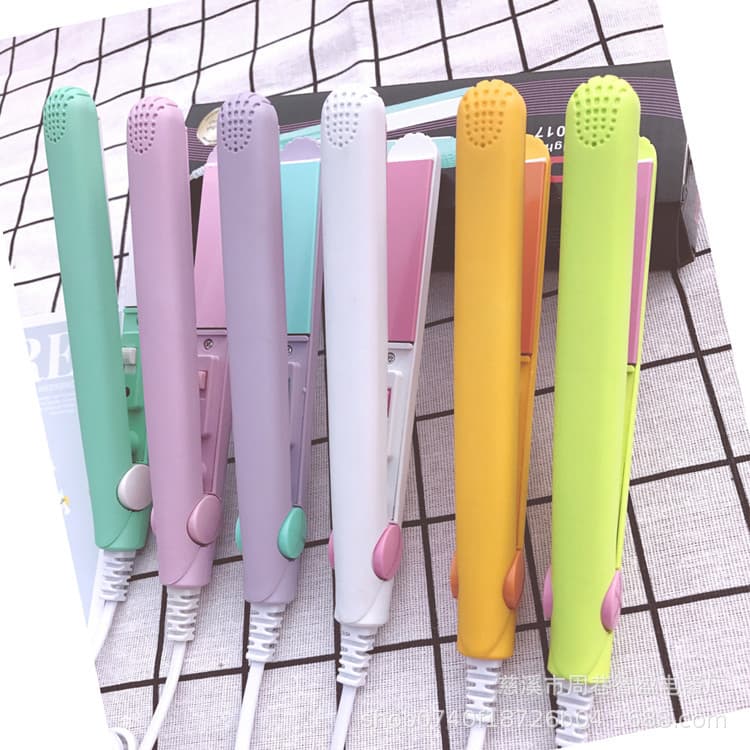 Mini Hair Straightener, Small Flat Iron, Ceramic Curling and Straightening 2-in-1 Styler, Flat Iron for Export