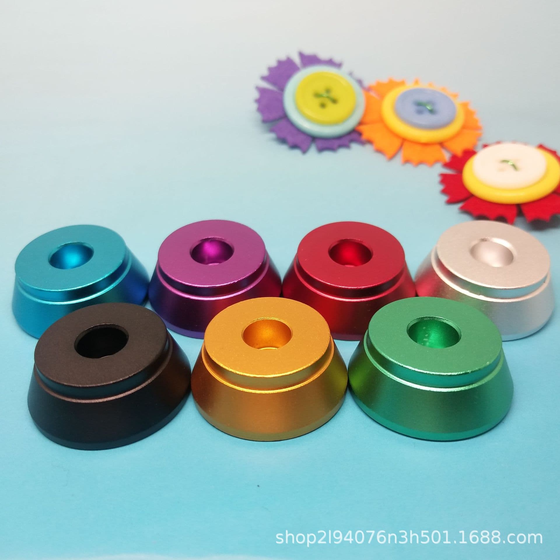 Atomizer Threaded Display Stand, Threadless Display Stand, Small Base, Aluminum Alloy Seven Colors Precision Product, Direct Sales