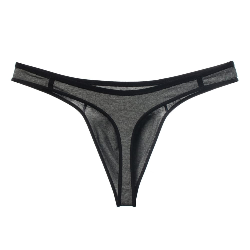 Low Waist Running Yoga Underwear for Men Seamless Cotton Blend Knitted Fabric Sporty Briefs T-String Suitable for Summer