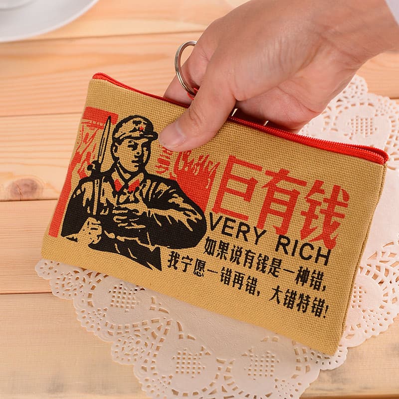 Coin Purse Women's Small Purse Mini Cute Korean Key Bag Fabric Canvas Small Bag Student Coin Coin Bag