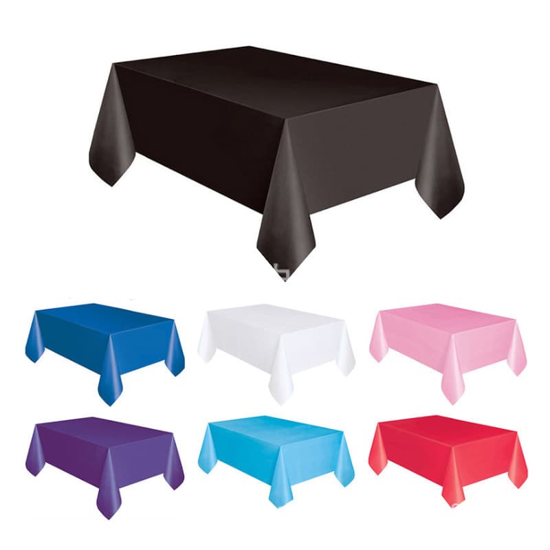 Disposable party PE plastic tablecloth thickened oil-proof multi-scene kindergarten dessert party solid color tablecloth wholesale