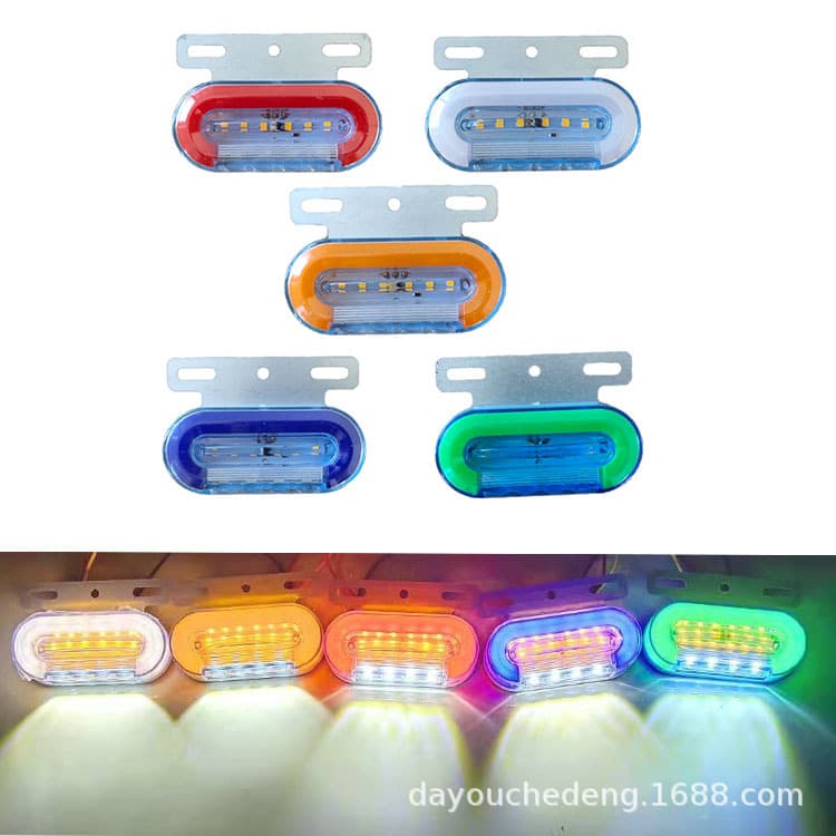 Truck Side Light 24V Waterproof LED Light Guide Flowing Side Light Constant On Ground Light Strong Light Side Tire Light for Trucks