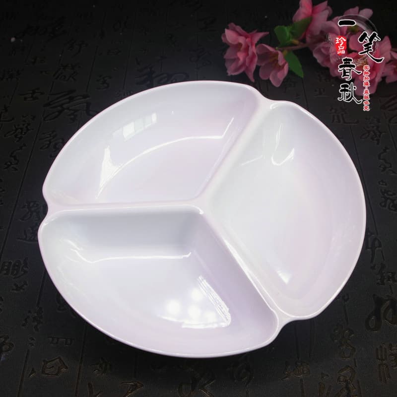 Palette Imitation Porcelain Ink Dish Multifunctional Plastic Gouache Watercolor Ink Acrylic Chinese Painting Three-Grid Palette Wholesale