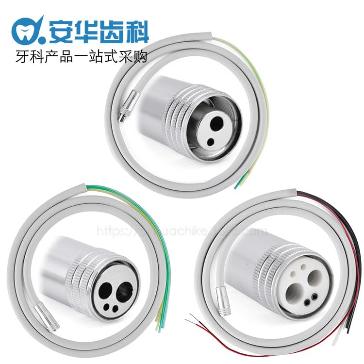 Dental Chair High-Speed Handpiece Tube 2/4 Hole Silicone Tube with Connector Water Hose Dental Chair Accessories Dental Materials