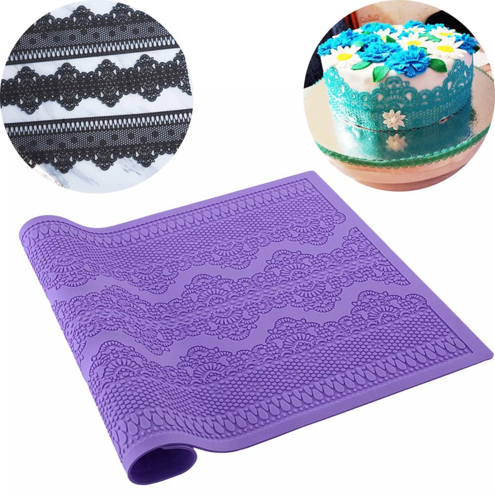Flip Sugar Lace Mat Silicone Cake Lace Decorative Mold Baking Tool