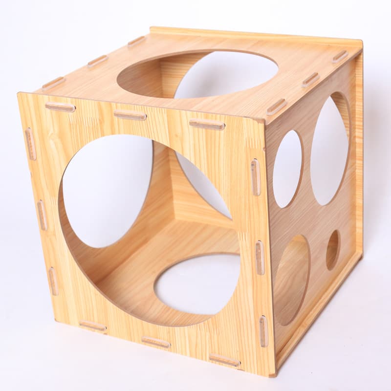 Balloon Sizer Box DIY Wooden Balloon Sizer 9-Hole Sizing Box Decoration Balloon Accessory Tool