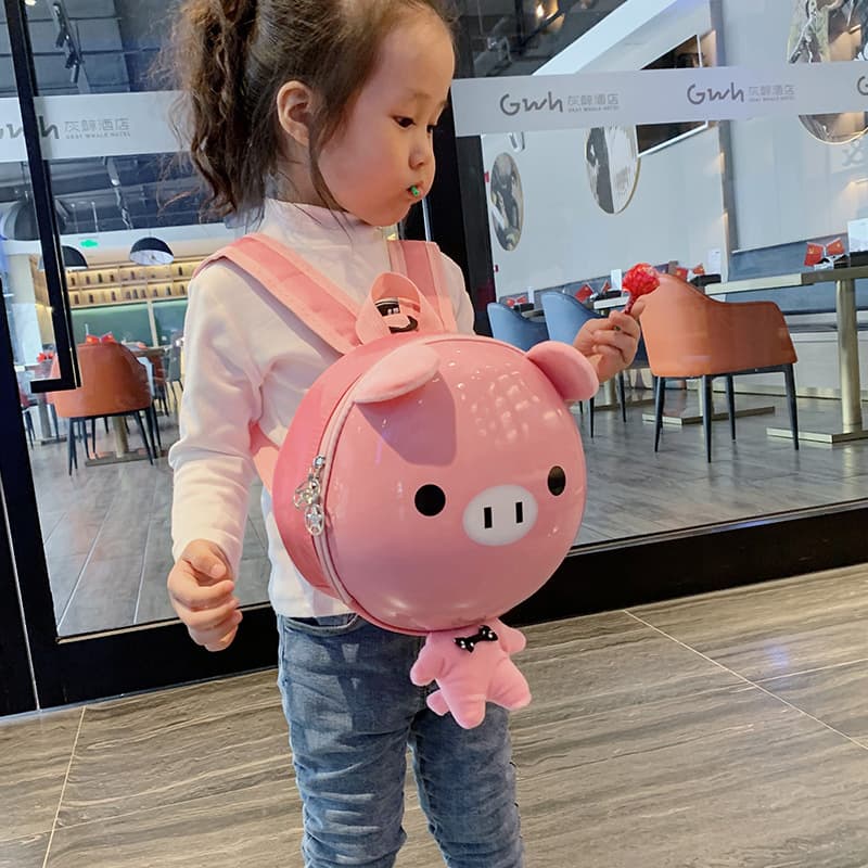 Cute Cartoon Kids Backpack, New Style Egg-Shaped Backpack for Kindergarten, Boys and Girls