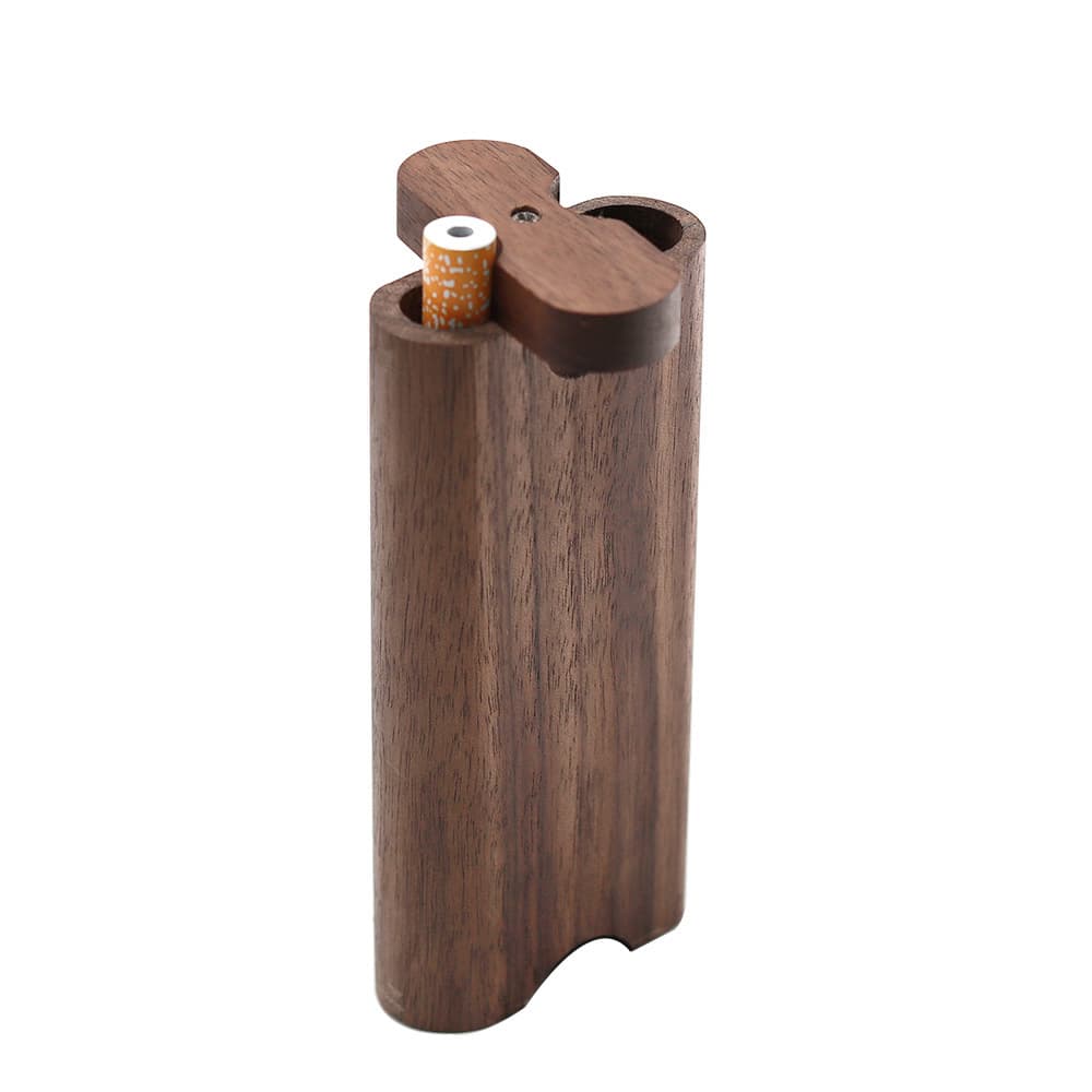 New Wooden Pipe Metal Pipe Cleaning Ditch Walnut Cigarette Box Set Dugout