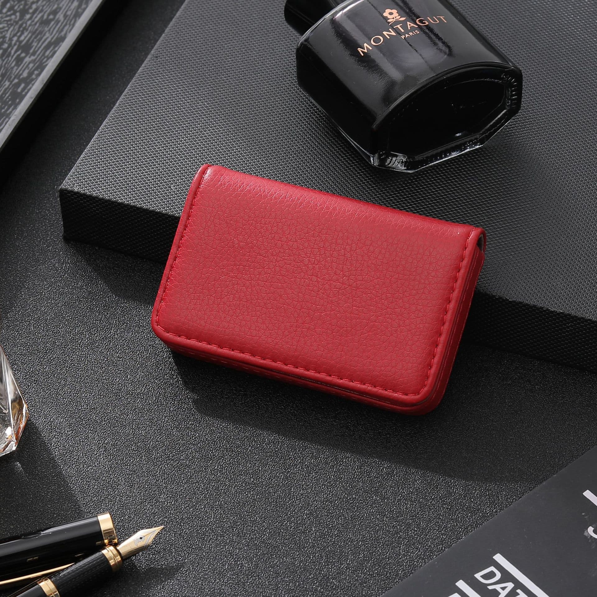 In Stock Magnetic Closure Cover, Business Card Wallet, PU Leather Business Card Case, Gift Box, Shopkeeper's Recommendation