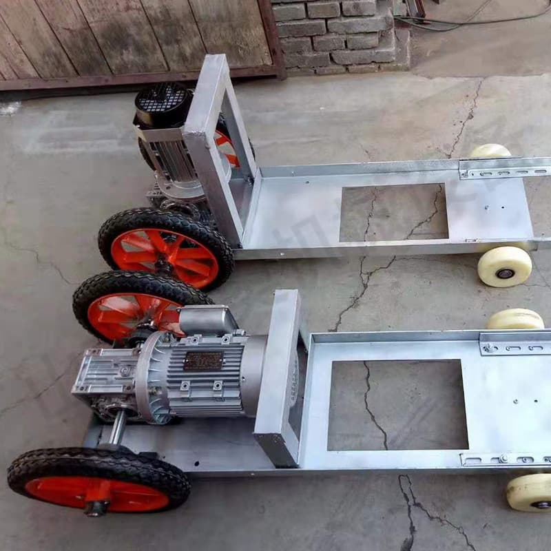 Electric Remote Control Anti-Collision Material Cart, Electric Vehicle for Cement Pipe Jacking Soil Removal, Rechargeable Pipe Soil Transport Cart