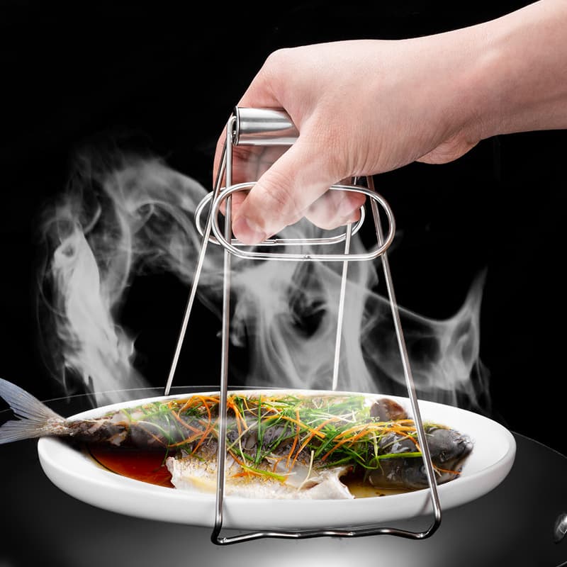Kitchen Gadget, Household Heatproof Tongs, Creative Stainless Steel Plate Lifter, Steamer Clamp, Multi-functional Plate Holder