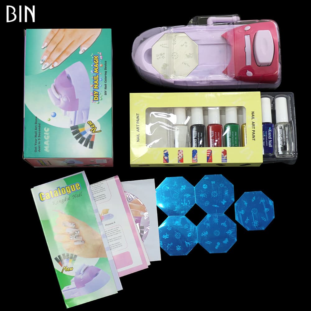Cross-border Hot Sale Nail Art Printer Portable DIY Nail Painting Machine Nail Art Stamping Plate Steel Plate Nail Polish