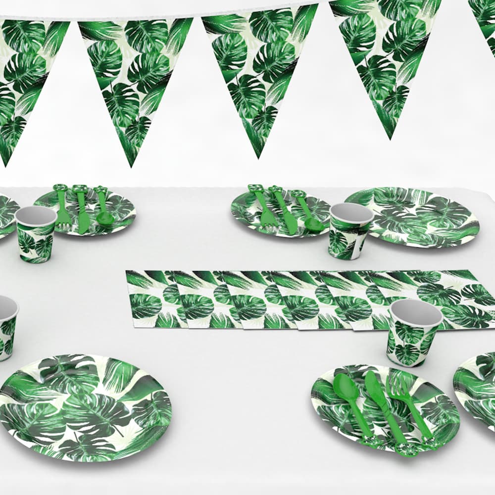 New Turtle Back Fern Party Supplies Children's Birthday Decorations Paper Atmosphere Decorations