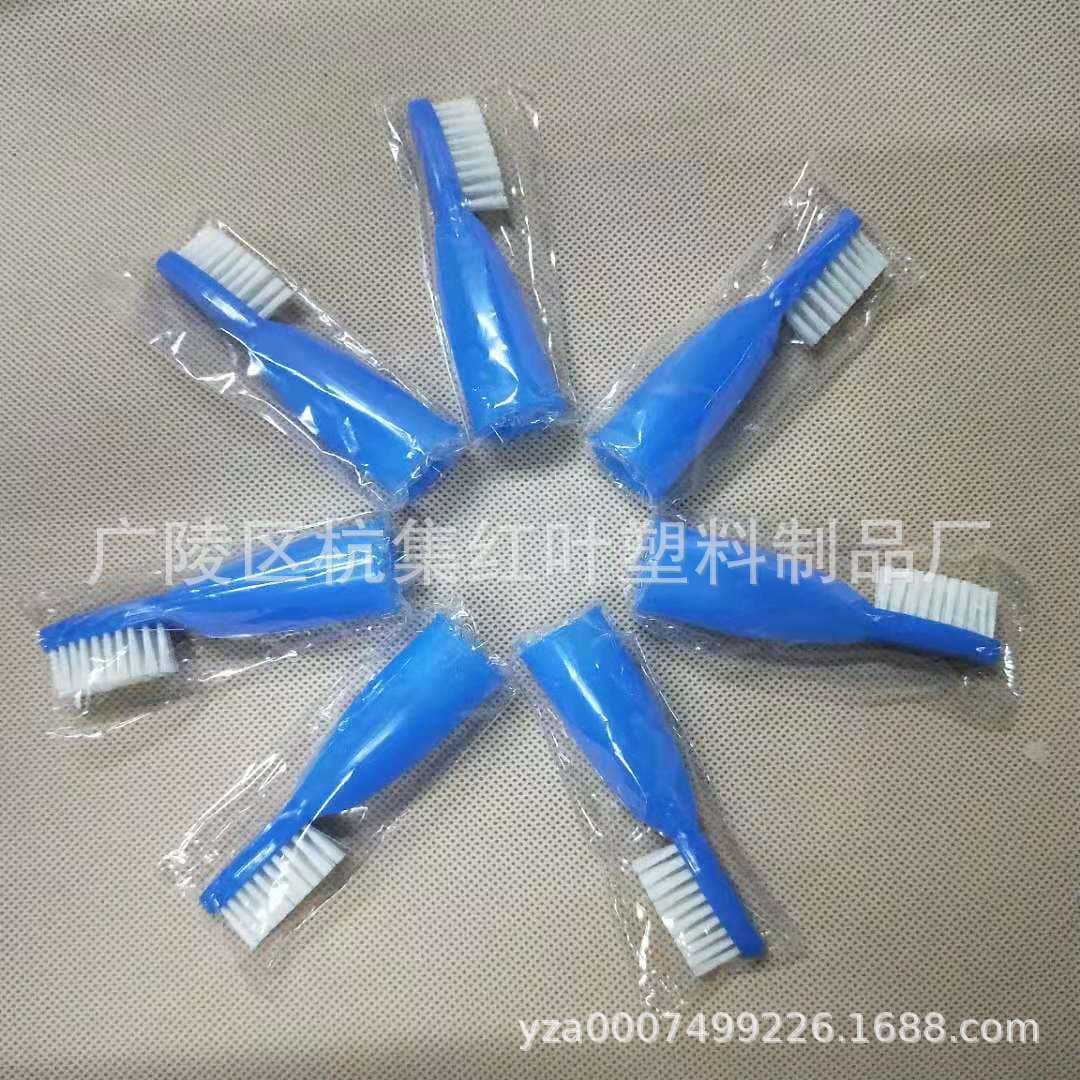 Soft-handled nylon bristle finger safety toothbrush for prisons, detention centers, and labor camps.