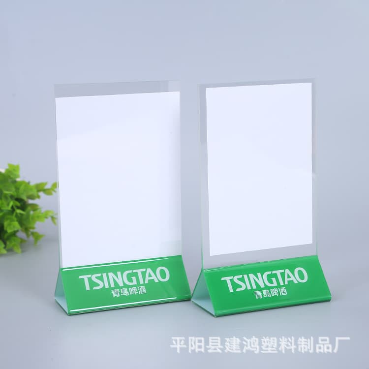 Acrylic Desk Card for Drinks Menu, Table Sign, Beer Advertisement, and Logo Display