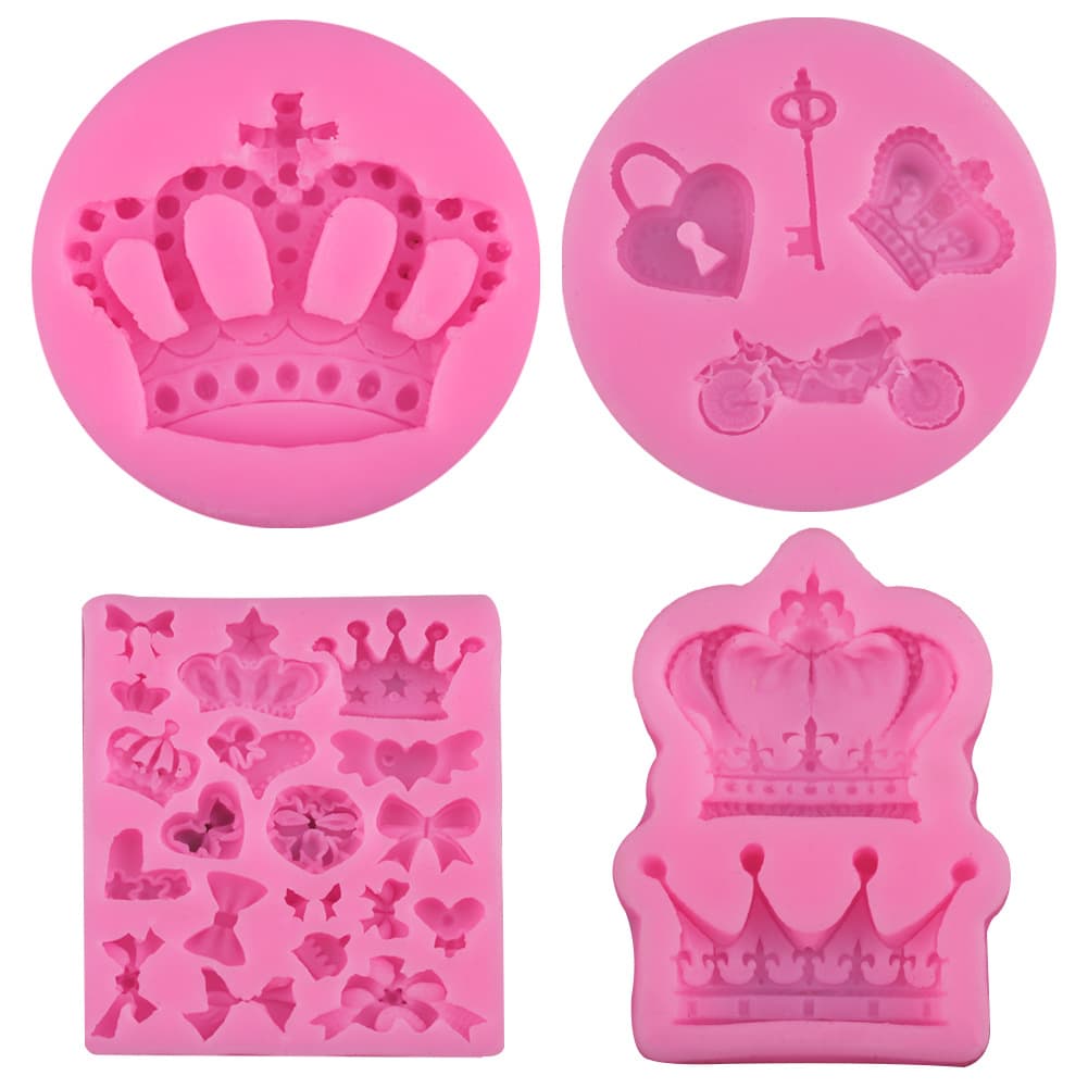 DIY Silicone Baking Mold - Fondant Multi-Style Crown Liquid Silicone Mold - Cake Decoration Mold