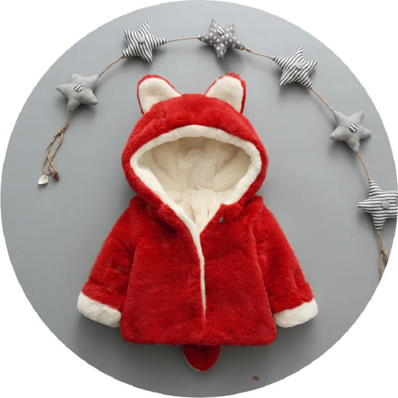 Thickened Cotton Jacket for Children Winter Coat Boys and Girls Fur Trimmed Coat Kids Cotton Clothes Korean Style Spring Autumn
