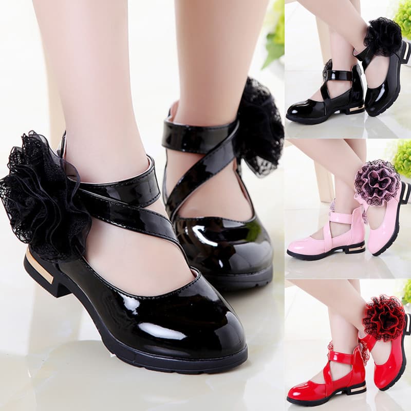 Girls' leather shoes, spring and autumn 2025 new Korean style princess shoes, soft sole, black performance shoes for medium and large children and students.