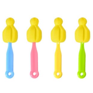 Sponge Cup Brush, Nipple Brush, Baby Bottle Cleaning Brush, Wide-Neck and Standard-Neck Nipple Brush, Baby Sponge Brush