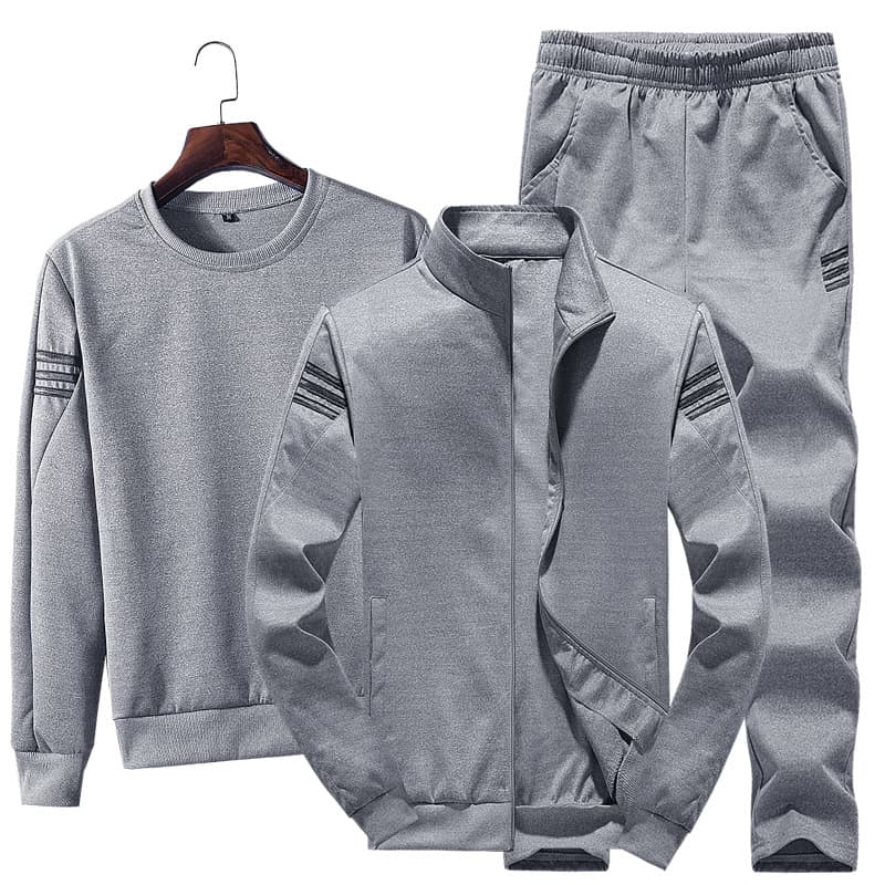 Cross-border 2024 Autumn/Winter New Youth Korean Style Hoodie Set Men's Casual Sportswear Set Men's Fashion Three-Piece Set