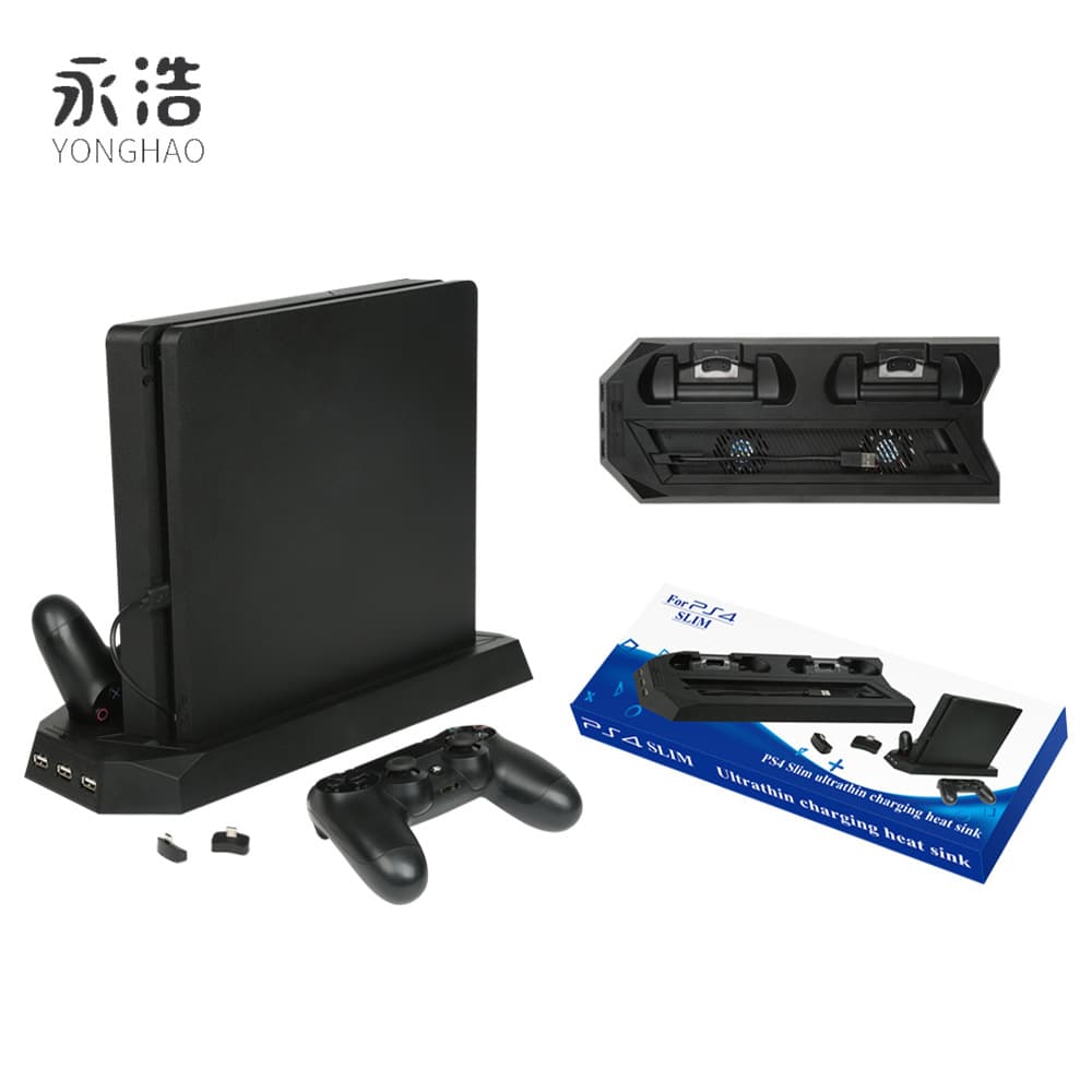 Manufacturer PS4 SLIM Multifunctional Fan Cooling Base Stand PS4 Cooling Fan Base with Controller Charger